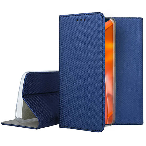 Htdmobiles Housse pour Samsung Galaxy S23 5G - etui coque pochette portefeuille + verre trempe - BLEU MAGNET