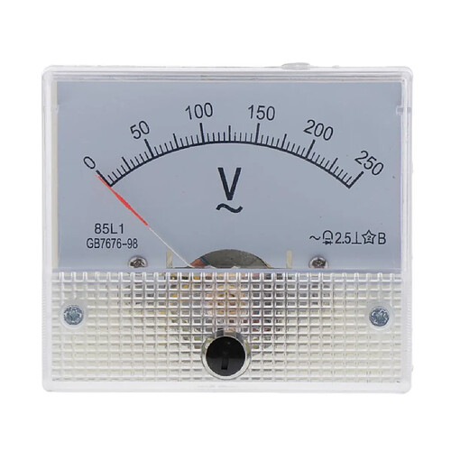 Jauge 0-250V De Jauge 0-250V De Pointeur Analogique De Voltmètre CA Précis