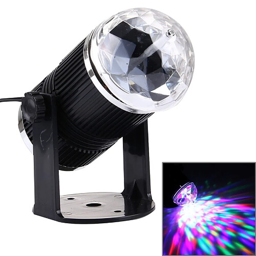 Wewoo LED Boule à facette Lumière magique d'étape de la rotatoire de 3W LED, prise EU /