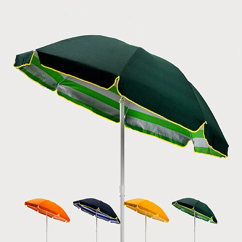 Beachline Parasol de plage 200 cm coton Tropicana, Couleur: Vert foncé