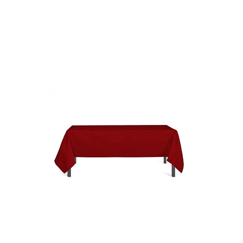 Soleil D'Ocre Nappe rectangulaire anti-tâches Alix - L 240 x l 140 cm - Rouge