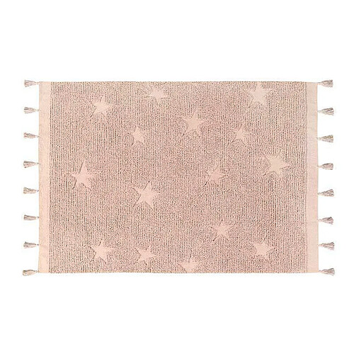 Lorena Canals Tapis coton motif star - rose - 120 x 175