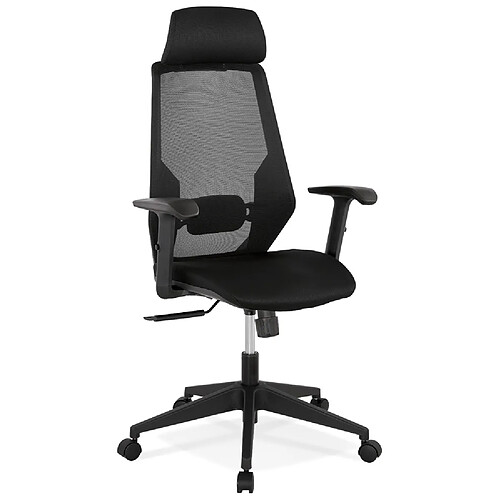 Alterego Fauteuil de bureau ergonomique 'VEKTOR' noir design