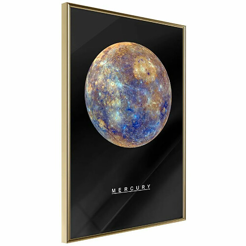 Paris Prix Affiche Murale Encadrée The Solar System Mercury 20 x 30 cm Or