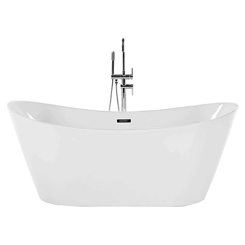 Beliani Baignoire îlot blanche 160 x 76 cm ANTIGUA