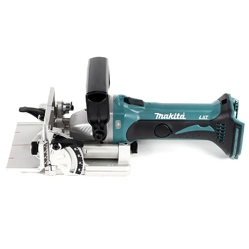 Makita DPJ 180 RM1J Fraiseuse à rainurer sans fil, 18 V Li-Ion + 1x Batterie 4,0 Ah + Chargeur + Makpac