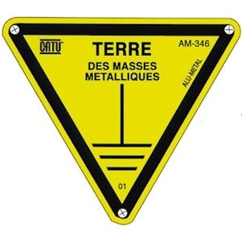 triangle - alu - terre des masses - 100 mm - catu am-346