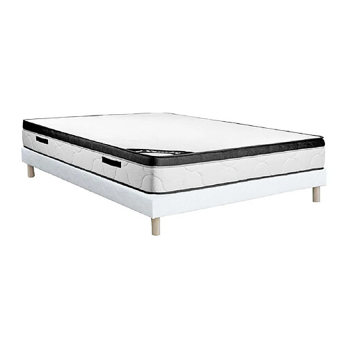 Vente-Unique Ensemble 140 x 190 cm sommier tapissier + matelas mousse ép.30cm - SOLAK de YSMÉE