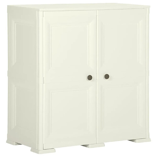 vidaXL Armoire plastique 79x43x85,5 cm design bois glace à la vanille