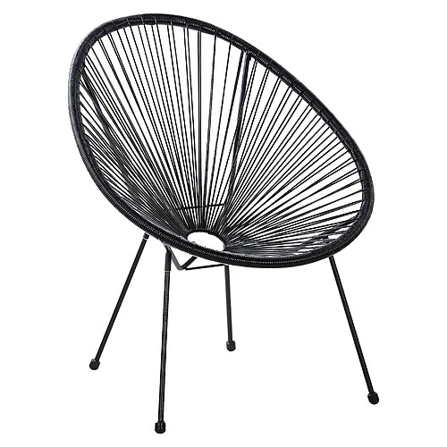 Beliani Chaise de jardin ACAPULCO II Noir