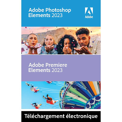 Adobe Systems Adobe Photoshop Elements & Premiere Elements 2023 - Licence perpétuelle - 2 PC - A télécharger