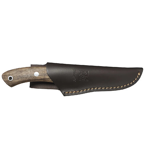 Couteau de chasse Joker "Panther" CN17, lame de 9 cm Mo V1.4116. Couteau avec manche en noyer. Comprend un étui en cuir brun foncé. Outil de pêche, de chasse, de camping et de randonnée.