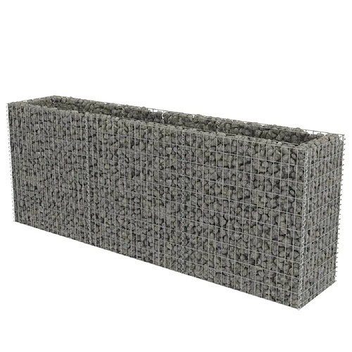 Maison Chic Jardinière,Lit surélevé - Bac à fleurs - pot de fleur à gabion Acier galvanisé 270x50x100 cm -GKD44378