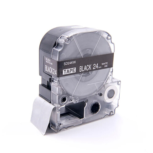 Cassette à ruban vhbw 24mm pour KingJim SR330, SR6700D, SR3900P, SR950, SR750. Remplace: LC-6BWV, SD24KW.