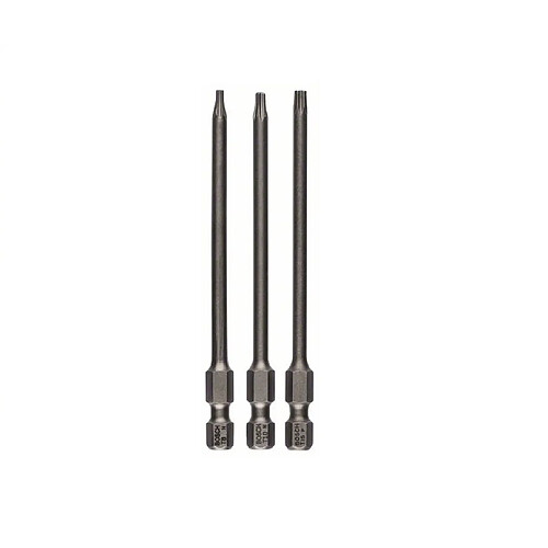 Bosch Set de 3 embouts de vissage courts Extra-dur Torx L 89 mm 2607001760