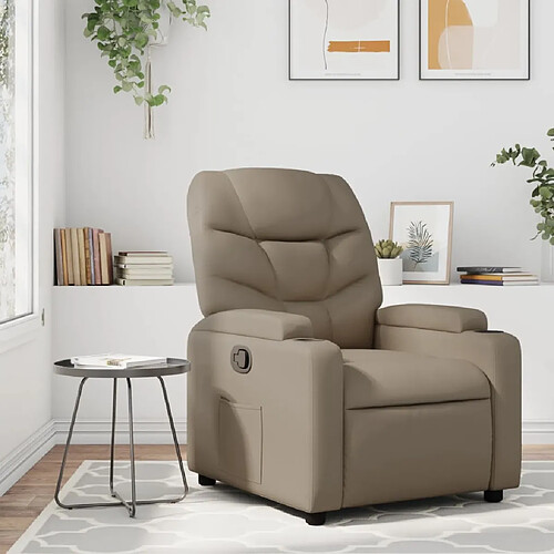 vidaXL Fauteuil inclinable Cappuccino Similicuir