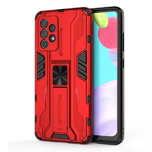 Coque en TPU Antichoc avec béquille rouge pour votre Samsung Galaxy A52 4G/5G