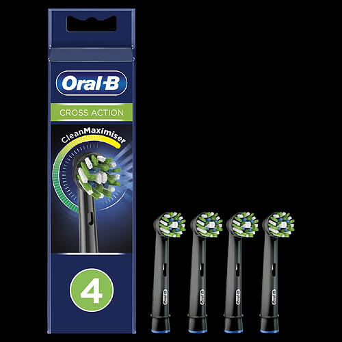 Oral-B CrossAction Avec CleanMaximiser, Noire, 4 Brossettes