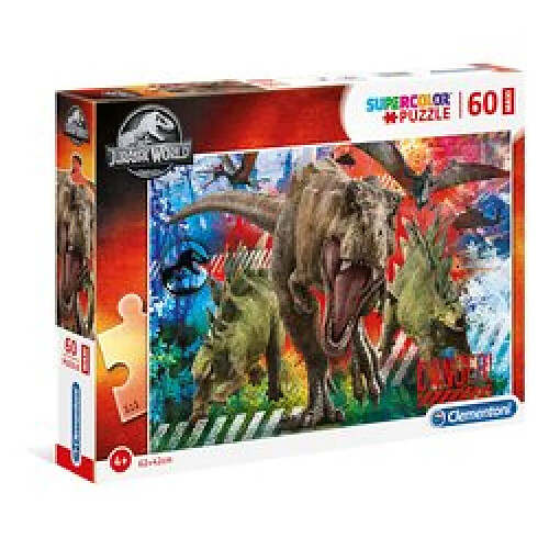 CLEMENTONI - 26456 - SuperColor 60 pieces Maxi - Jurassic World