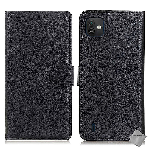 Htdmobiles Housse etui portefeuille avec coque intérieure en silicone pour Wiko Y82 + film ecran - NOIR