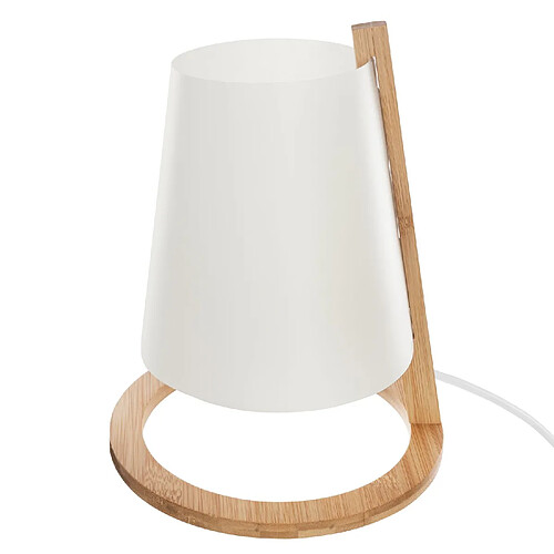 Atmosphera, Createur D'Interieur Lampe en bambou Scandi - Diam. 20 cm - Blanc