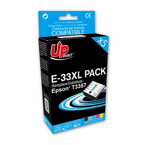 Pack UPrint compatible EPSON 33XL 5 cartouches