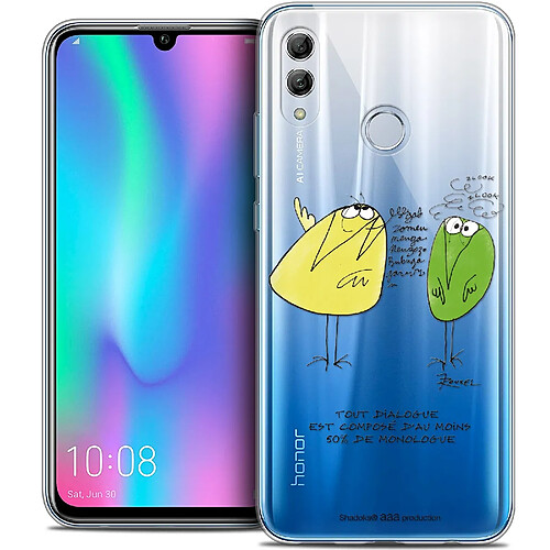 Caseink Coque Housse Etui Huawei Honor 10 LITE (5.8 ) [Crystal Gel HD Collection Les Shadoks ? Design Le Dialogue - Souple - Ultra Fin - Imprimé en France]