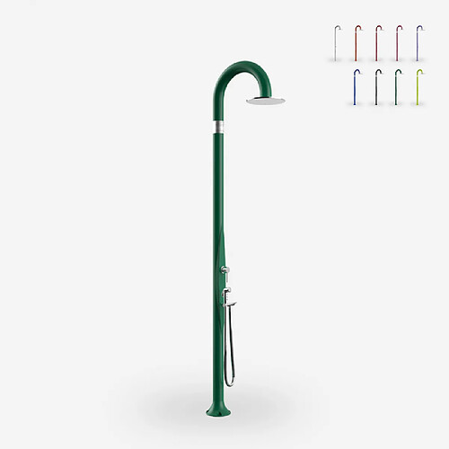 Douche extérieure de jardin avec mitigeur Arkema Design Funny Yin T345, Couleur: Vert foncé