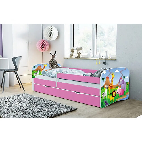 Lit safari rose Babydreams sans tiroir, sans matelas 180/80