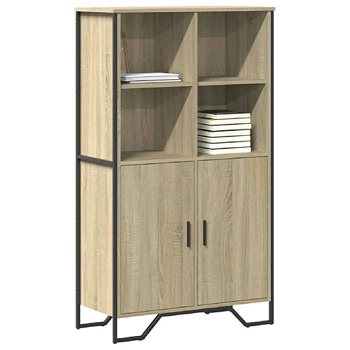 vidaXL Buffet haut chêne sonoma 79,5x35,5x137,5 cm bois d'ingénierie