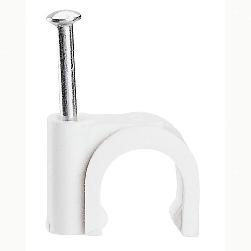 attache pontet - legrand fixfor - pour câble rond - 7 mm - blanc