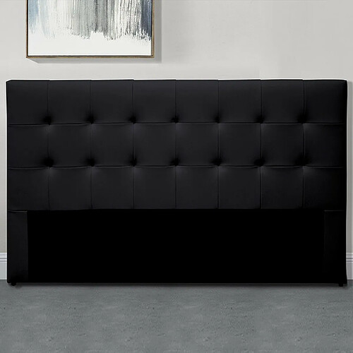 Meubler Design Tête De Lit Capitonnée Capitole - Noir - 140 Cm