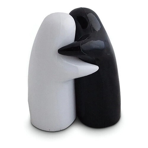 Totalcadeau Duo sel / poivre couple enlacé salière et poivrière personnage