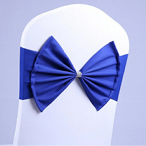 Wewoo Spandex Chair Sash fit all Sashes Bow Elastic Ribbon Back Tie Bands for Wedding Party Ceremony Banquet Royal Blue