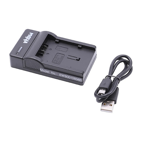 vhbw chargeur micro USB avec câble pour caméra Panasonic SDR-H60, SDR-H80, SDR-H90, VDR-D100, VDR-D150, VDR-D160, VDR-D220, VDR-D250, VDR-D300