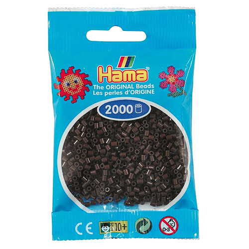 2 000 perles mini (petites perles Ø2,5 mm) marron - Hama