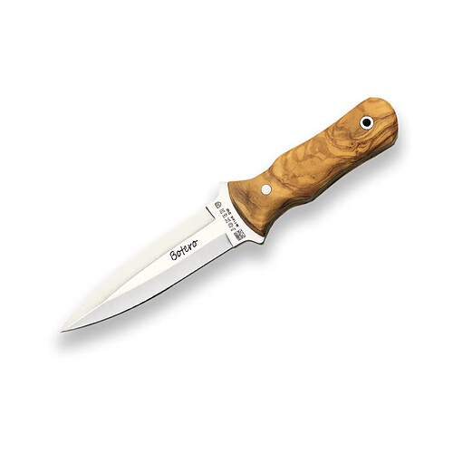 Puma Joker couteau botero avec manche en bois d'olivier et de la lame à un seul tranchant 12 cm, étui en cuir, CO67 + carte cadeau multi-usages