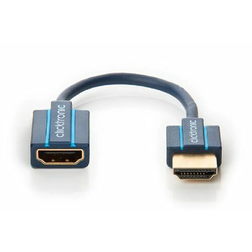 Clicktronic Casual Flexadapter HDMI (Adaptateur compacte pour espaces et coins étroit entre mur et TV, 4K Ultra HD) 0,1 m