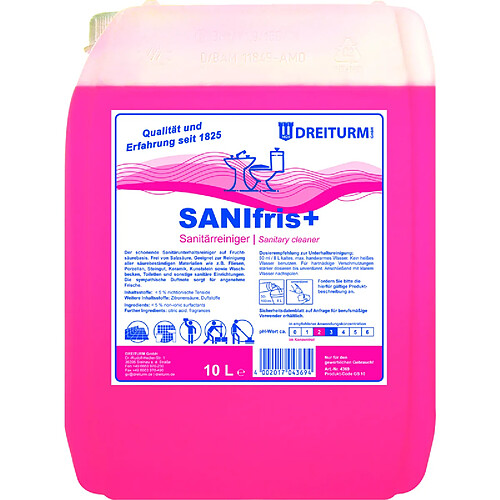 Drei Magier Spiele DREITURM Nettoyant sanitaire SANIFRIS+, 10 litres ()