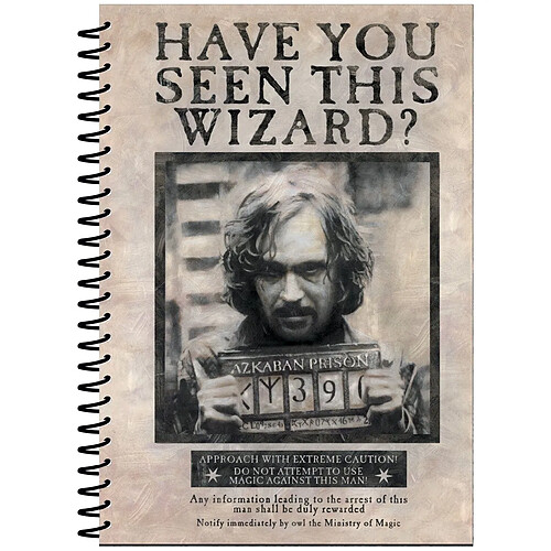 Pyramid International Harry Potter - Cahier à spirale A5 Wanted Sirius Black