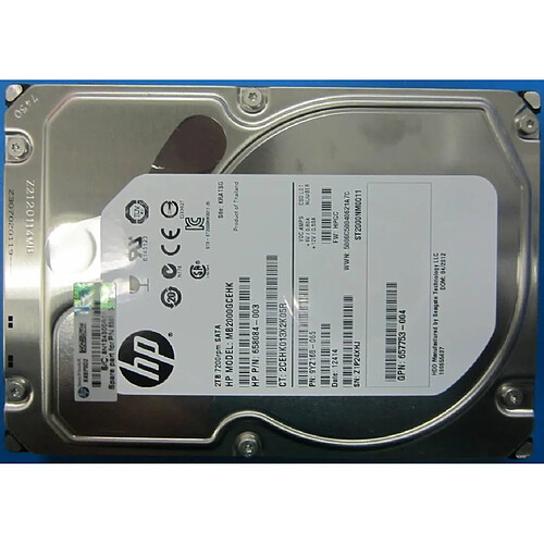 HP Enterprise 2 To - 3.5'' SATA III 6 Go/s