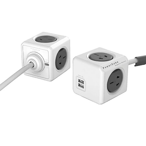 Wewoo Multiprise pour le bureau à domicile, longueur de câble: 1,5 m, livraison aléatoire des couleurs Adaptateur secteur universel PowerCube 10A avec 4 prises et 2 ports USB une ligne étendue