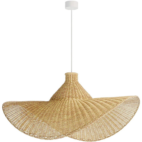 ICONIK INTERIOR Lampe de Plafond en Rotin - Style Boho Bali - Sona Naturel