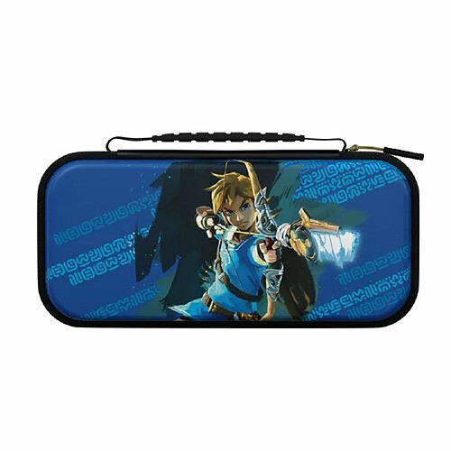 Etui de voyage Pdp Plus Glow Link Hero pour Nintendo Switch Nintendo Switch Lite et Nintendo Switch Modèle OLED Noir et Bleu