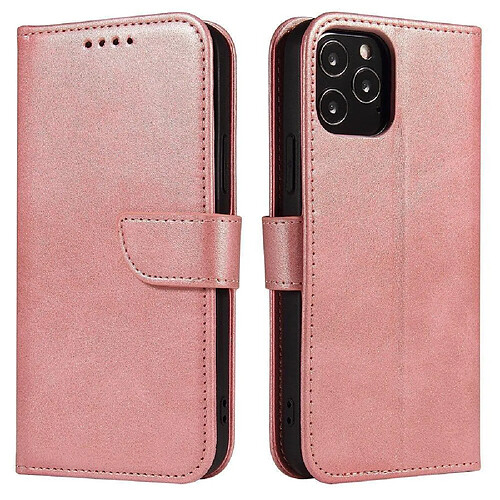 Ozzzo magnet coque housse elegante avec rabatterie et fonction support pour samsung galaxy a73 rose