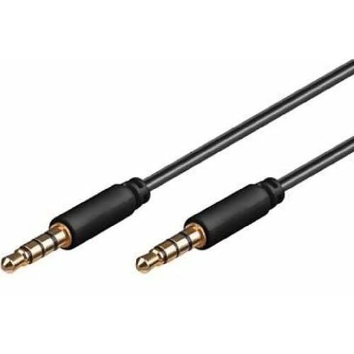 PremiumCord Câble Jack 3,5 mm 4 pôles pour Transmission Audio et vocale, Permet l'utilisation d'un Microphone, AUX Casque Audio câble de Connexion M/M Longueur 2 m