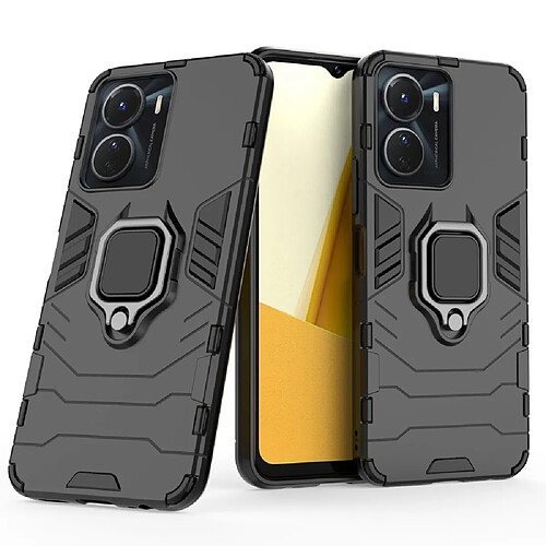 Htdmobiles Coque pour Vivo Y16 - housse etui rigide anti choc + film ecran - NOIR