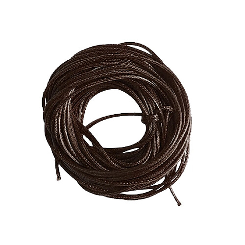 10m Fil De Nylon Ciré Chaîne De Cordon Tissu En Forme De Bijoux 1.5mm Café Noir