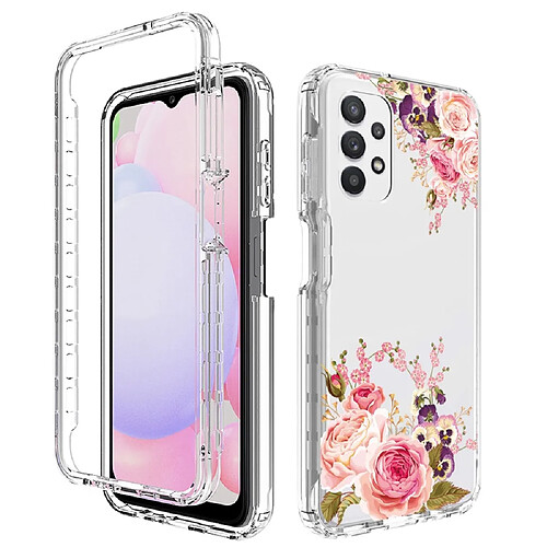 Coque en TPU 2-en-1 pour votre Samsung Galaxy A13 4G - une rose