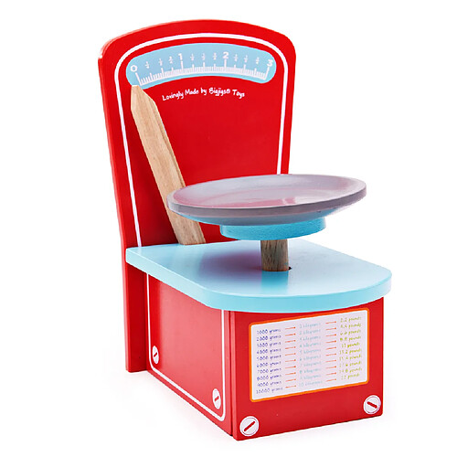 Bigjigs Toys Balances de pesée de magasin en bois